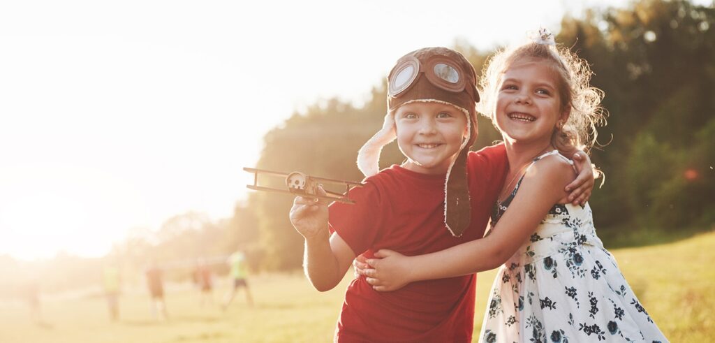 crianças nas férias
